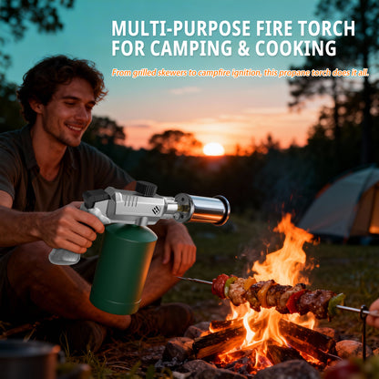 Tausom Camo Culinary Torch | One-Touch Ignition Cooking Blow Torch for BBQ & Kitchen