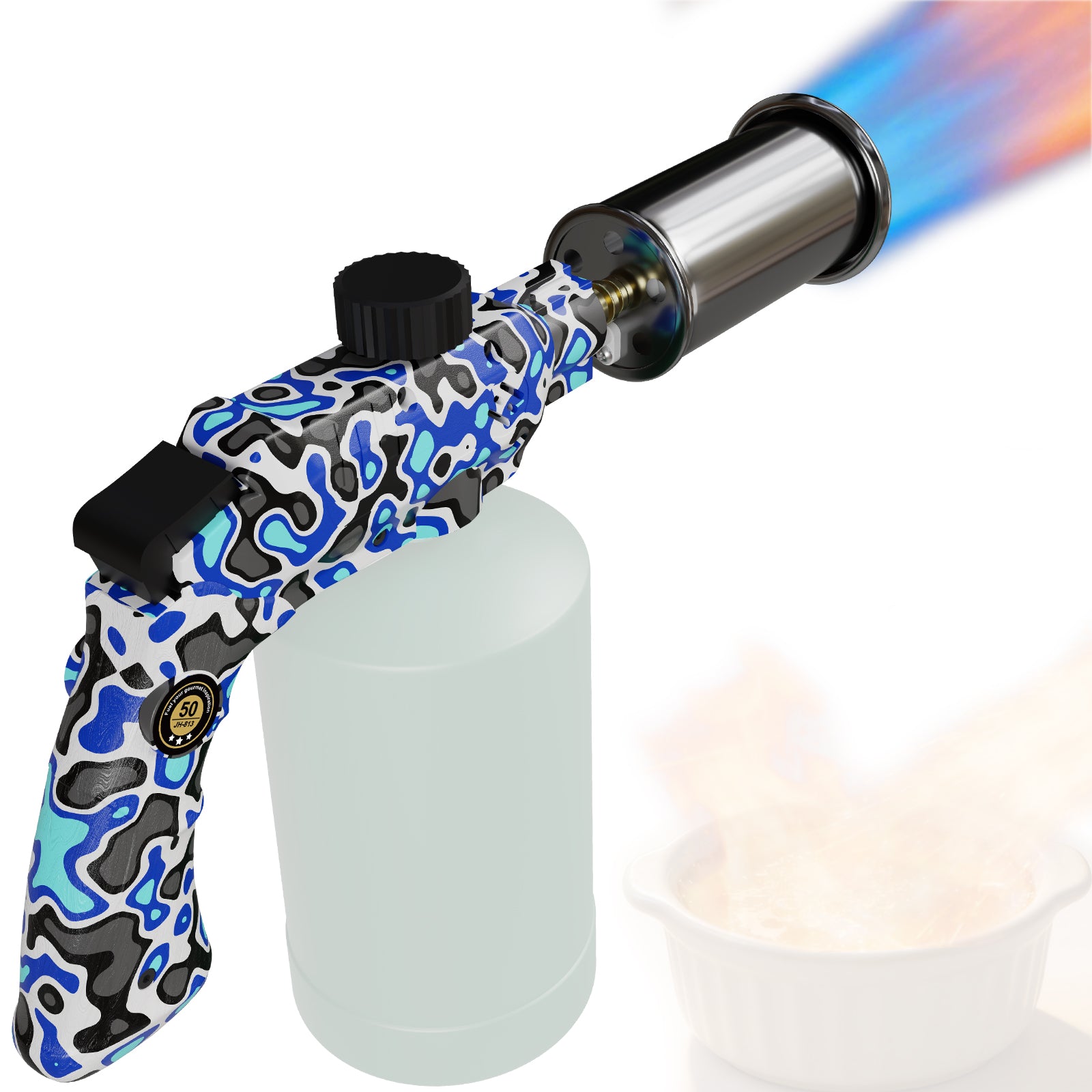 Kitchen Torch Propane Torch Head for Cooking - Adjustable Blow Torch for Sous Vide, BBQ, Crème Brûlée, Grill Torch with Hand Torch Design - Food Torch for Culinary & Kitchen Use, Compatible with 14oz