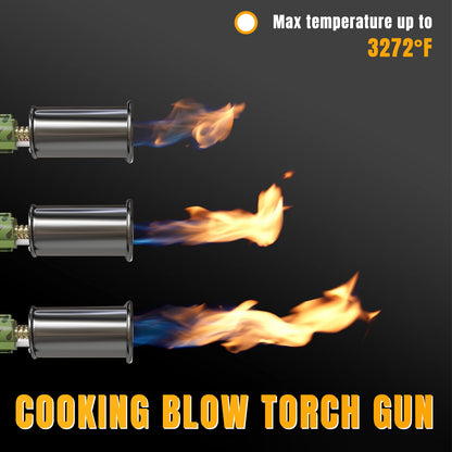 Tausom Powerful Cooking Torch Head | Adjustable High-Heat Blow Torch for BBQ & Campfire
