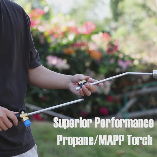 Tausom High-Output Weed Torch with 36" Removable Arm | Propane Weed Burner